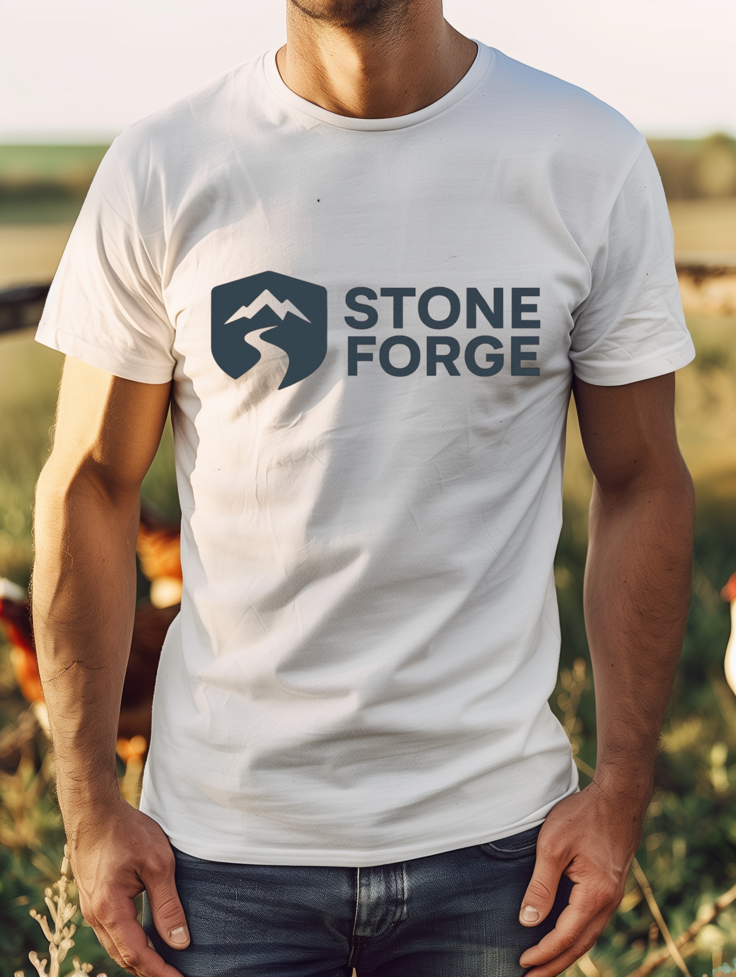 Stone Forge Logo White Tshirt